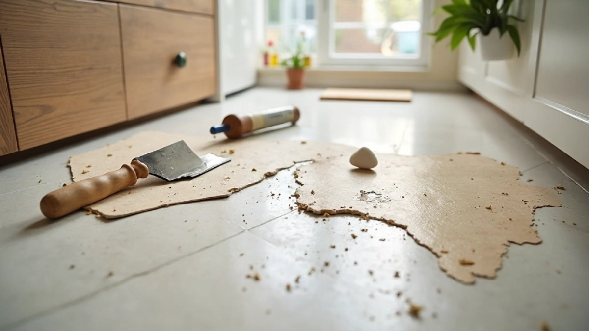 jak naprawić dziurę w linoleum