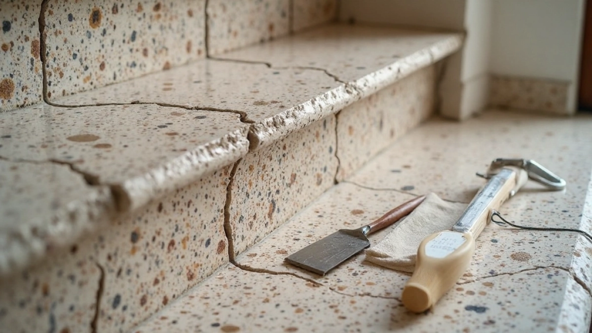 jak naprawić schody z lastryko