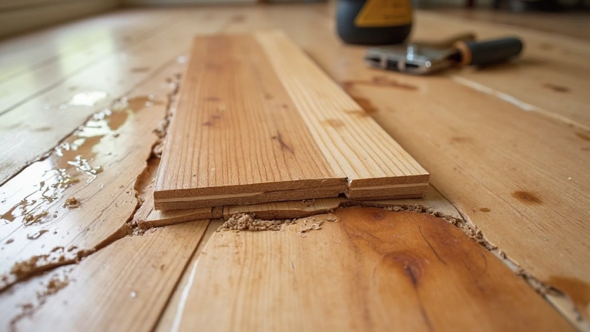 jak naprawić spuchnięte panele podłogowe