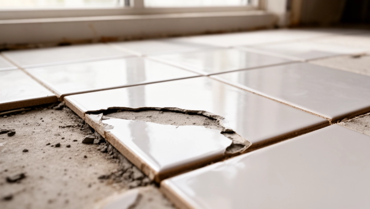 jak naprawić uszkodzoną płytkę podłogową