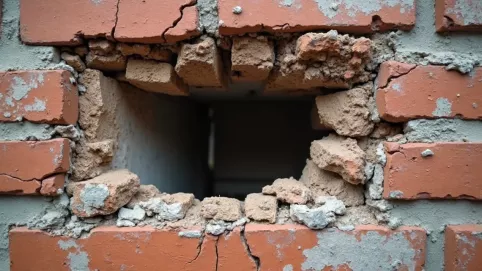 dziura w elewacji jak naprawic