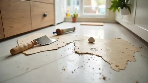 jak naprawić dziurę w linoleum