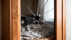 Jak naprawić pęknięte lustro w szafie