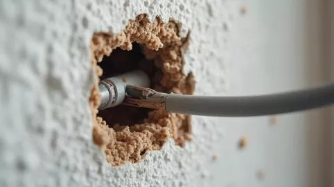 jak naprawić przecięty kabel w ścianie