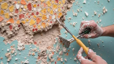 jak naprawić tynk mozaikowy