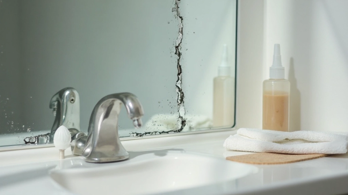 Uszczerbione lustro jak naprawić